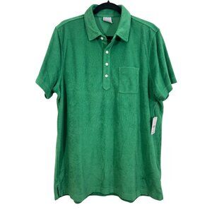 Brooks Brothers Terry Cloth SS Polo Green XL New $90